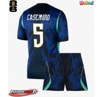 Brazylia Casemiro #5 Koszulka Wyjazdowa dzieci MŚ 2026 Krótki Rękaw (+ krótkie spodenki)